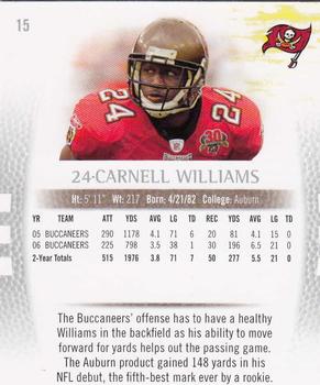 2007 SP Authentic #15 Carnell Williams Back