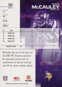2007 Leaf Rookies & Stars #164 Marcus McCauley Back