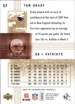 2007 SP Chirography #57 Tom Brady Back