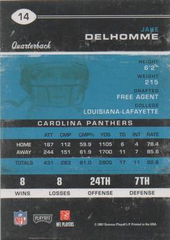 2007 Playoff Contenders #14 Jake Delhomme Back