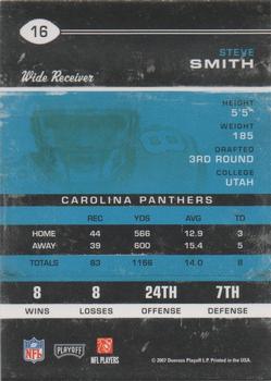 2007 Playoff Contenders #16 Steve Smith Back
