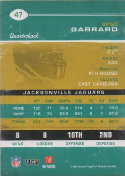 2007 Playoff Contenders #47 David Garrard Back
