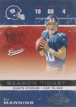2007 Playoff Contenders #65 Eli Manning Front