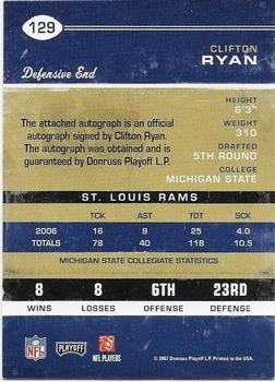 2007 Playoff Contenders #129 Clifton Ryan Back