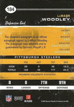 2007 Playoff Contenders #184 LaMarr Woodley Back