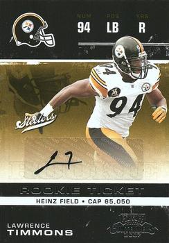 2007 Playoff Contenders #187 Lawrence Timmons Front