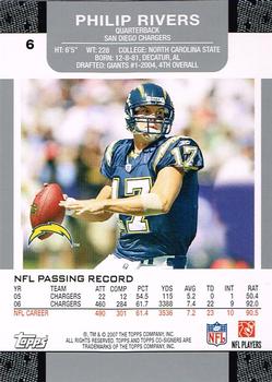 2007 Topps Co-Signers #6 Philip Rivers Back