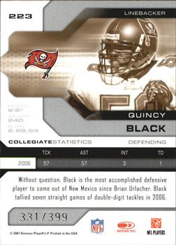 2007 Leaf Limited #223 Quincy Black Back