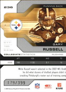 2007 Leaf Limited #236 Gary Russell Back