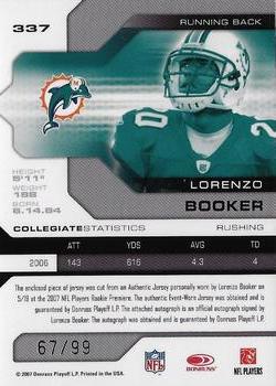 2007 Leaf Limited #337 Lorenzo Booker Back