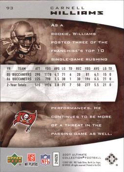 2007 Upper Deck Ultimate Collection #93 Carnell Williams Back