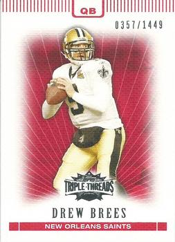 2007 Topps Triple Threads #4 Drew Brees Front