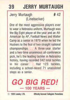 1989 Leesley Nebraska Cornhuskers 100 #39 Jerry Murtaugh Back