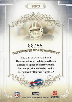 2007 Playoff National Treasures #183 Paul Posluszny Back