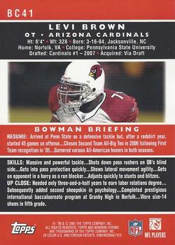 2007 Bowman Chrome #BC41 Levi Brown Back