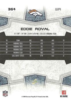 2008 Score #364 Eddie Royal Back