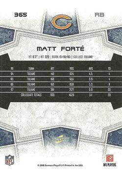 2008 Score #365 Matt Forte Back
