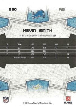 2008 Score #380 Kevin Smith Back