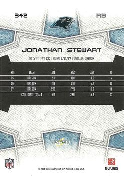 2008 Score #342 Jonathan Stewart Back