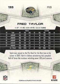 2008 Score #139 Fred Taylor Back