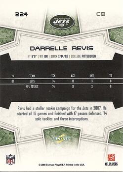 2008 Score #224 Darrelle Revis Back