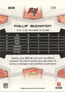 2008 Score #309 Phillip Buchanon Back
