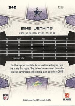2008 Score #349 Mike Jenkins Back