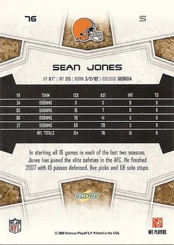 2008 Score #76 Sean Jones Back