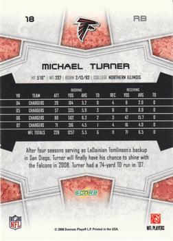 2008 Score #18 Michael Turner Back