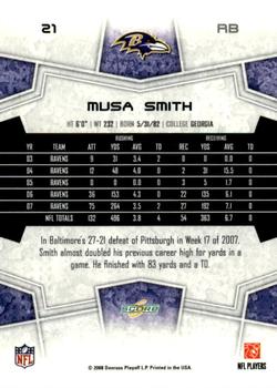 2008 Score #21 Musa Smith Back