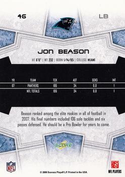 2008 Score #46 Jon Beason Back