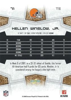 2008 Score #71 Kellen Winslow, Jr. Back