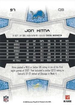 2008 Score #97 Jon Kitna Back