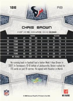 2008 Score #126 Chris Brown Back