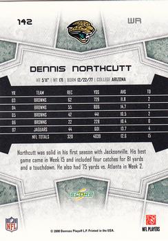 2008 Score #142 Dennis Northcutt Back