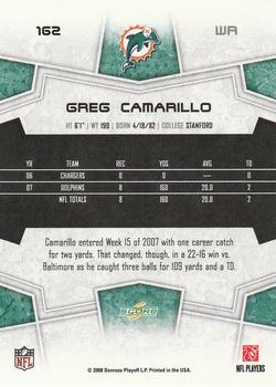 2008 Score #162 Greg Camarillo Back