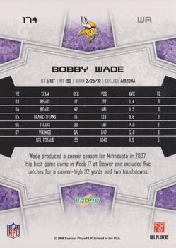 2008 Score #174 Bobby Wade Back