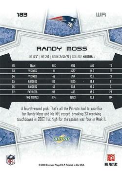 2008 Score #183 Randy Moss Back