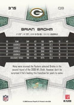 2008 Score #375 Brian Brohm Back