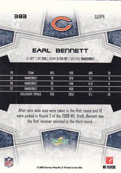 2008 Score #383 Earl Bennett Back