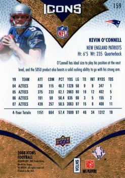2008 Upper Deck Icons #159 Kevin O'Connell Back