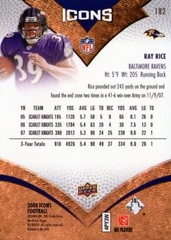 2008 Upper Deck Icons #182 Ray Rice Back