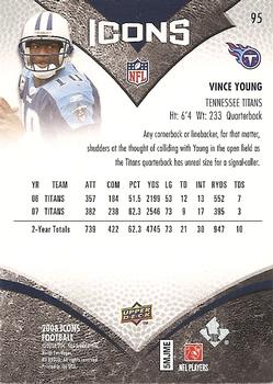 2008 Upper Deck Icons #95 Vince Young Back