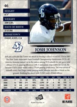 2008 Press Pass #46 Josh Johnson Back
