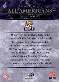 2008 Press Pass #77 Glenn Dorsey Back