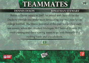 2008 Press Pass #99 Dennis Dixon / Jonathan Stewart Back