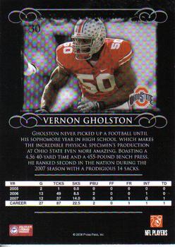 2008 Press Pass Legends #30 Vernon Gholston Back