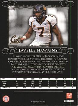 2008 Press Pass Legends #4 Lavelle Hawkins Back