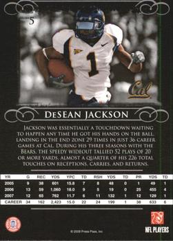 2008 Press Pass Legends #5 DeSean Jackson Back