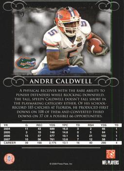 2008 Press Pass Legends #9 Andre Caldwell Back